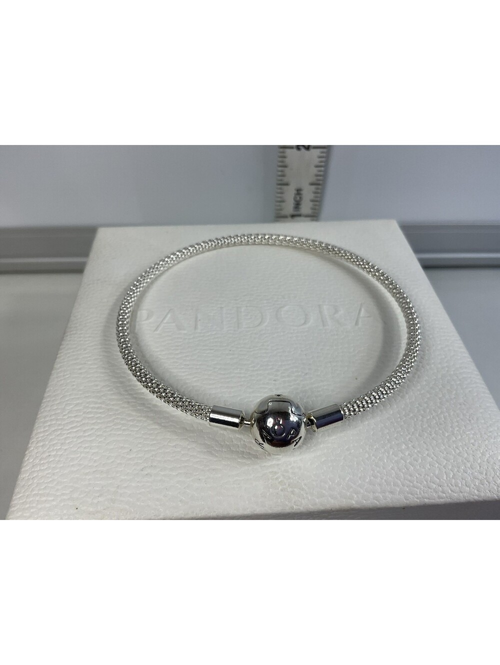 Pandora Moments Mesh Bangle Bracelet NEW 8”